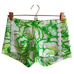 Lilly Pulitzer Liza Shorts Resort White Heart Breakers Size 000